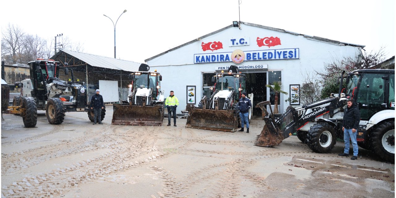 Kandıra Belediyesi karla mücadeleye hazır