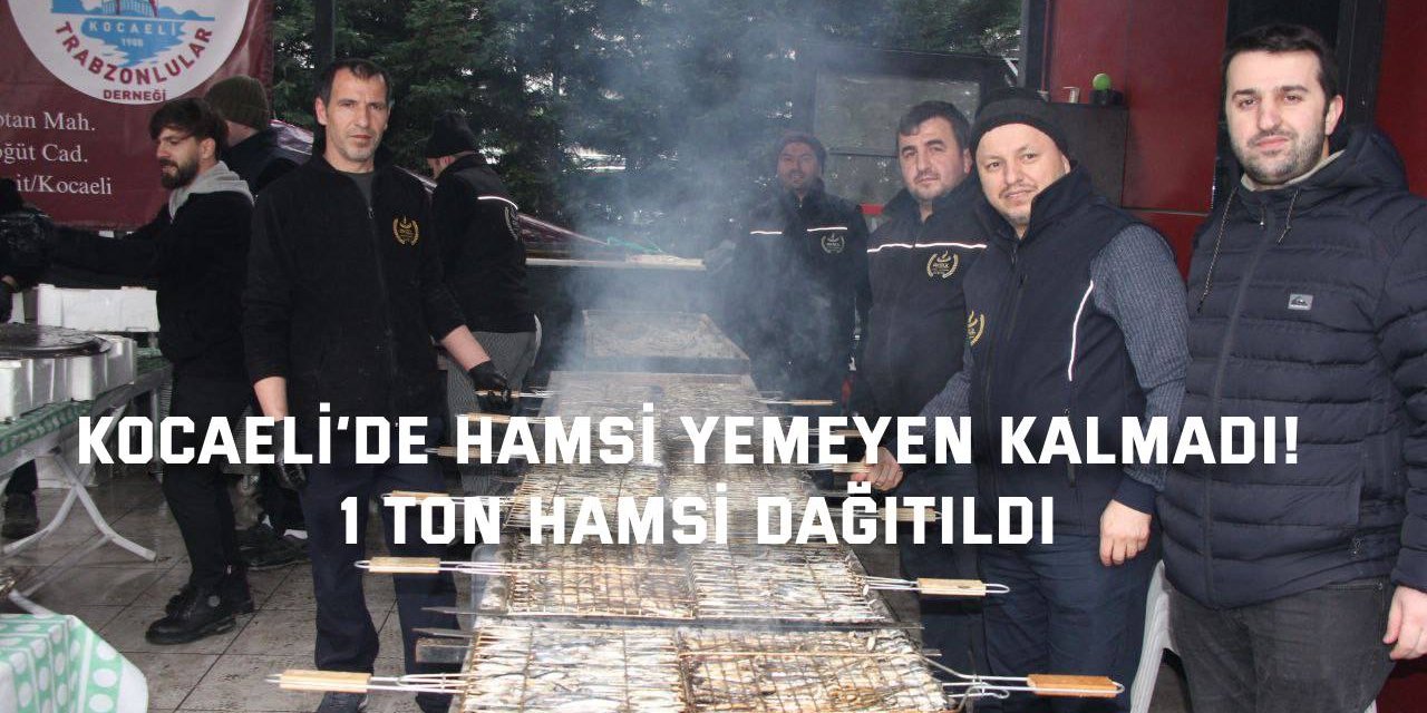 Kocaeli’de hamsi yemeyen kalmadı! 1 ton hamsi dağıtıldı