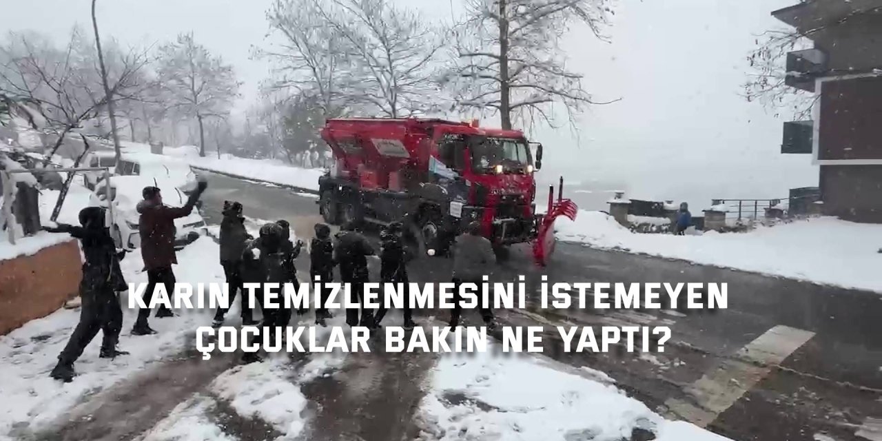 Karın temizlenmesini istemeyen çocuklar bakın ne yaptı?