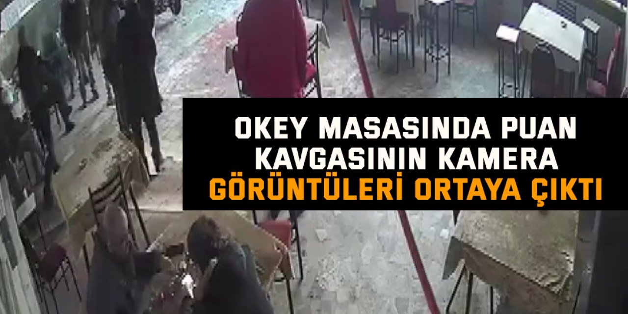 Okey masasında puan kavgasının kamera görüntüleri ortaya çıktı