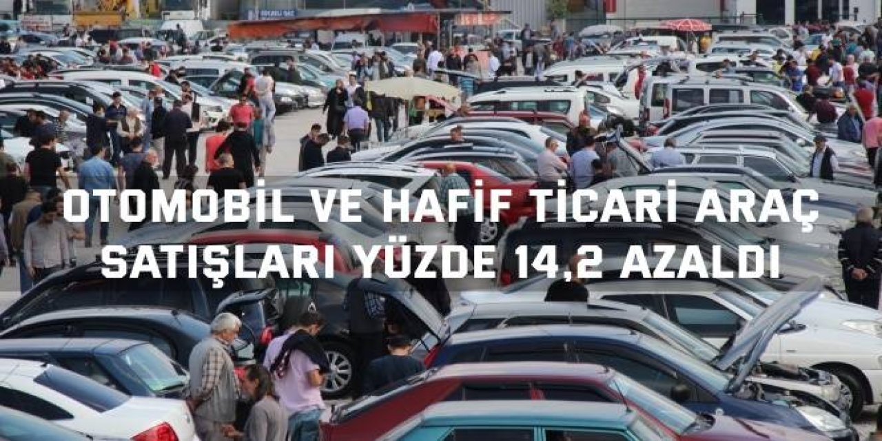 Otomobil ve hafif ticari araç  satışları yüzde 14,2 azaldı