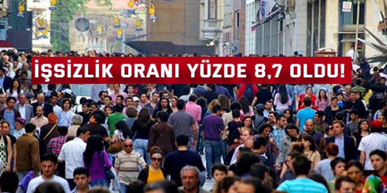 İşsizlik oranı yüzde 8,7 oldu!