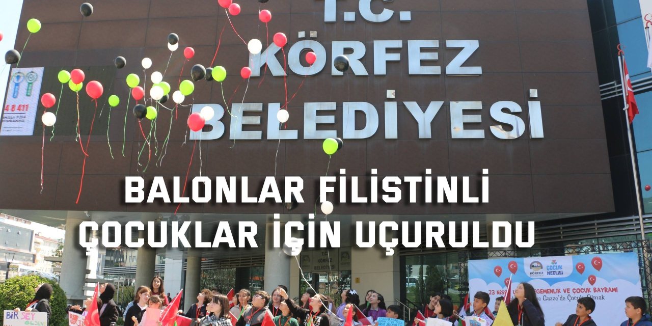 Balonlar Filistinli çocuklar için uçuruldu