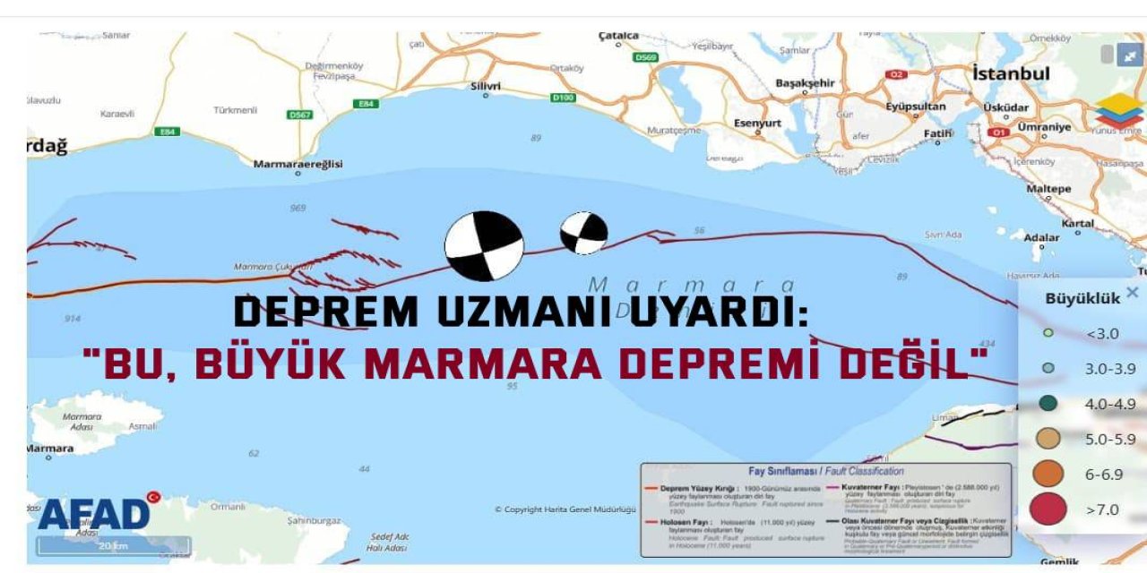 DEPREM UZMANI UYARDI:    "Bu, büyük Marmara depremi değil"