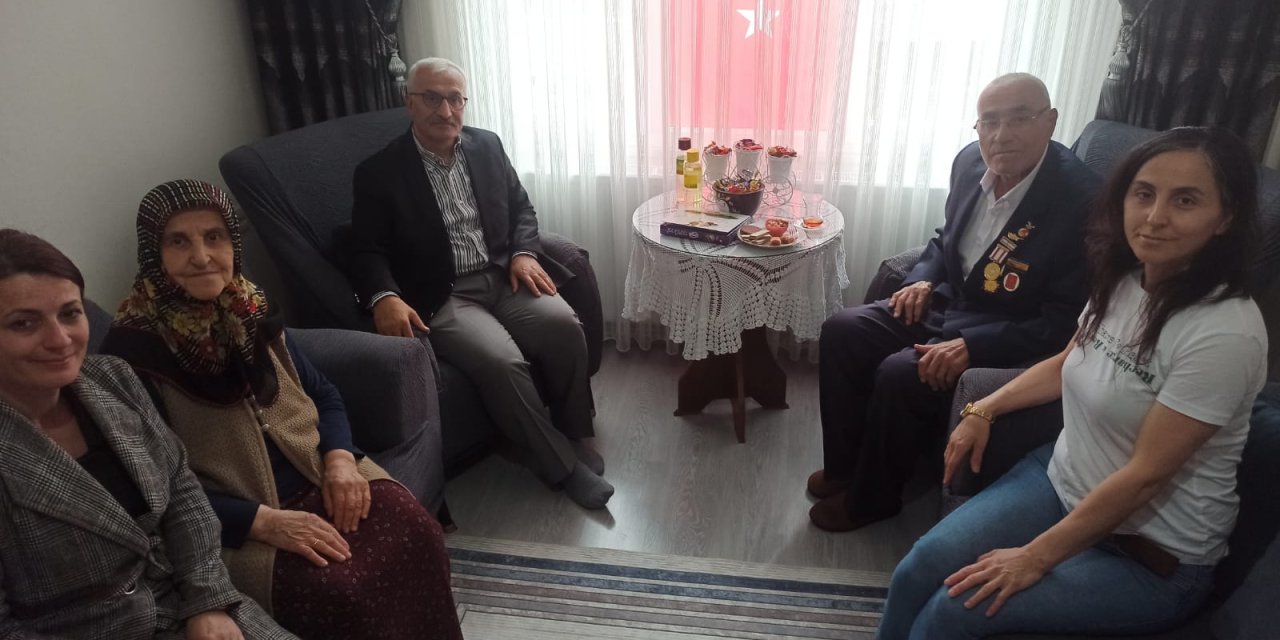 Kaymakam Özyiğit'ten  Kıbrıs Gazilerine Ziyaret