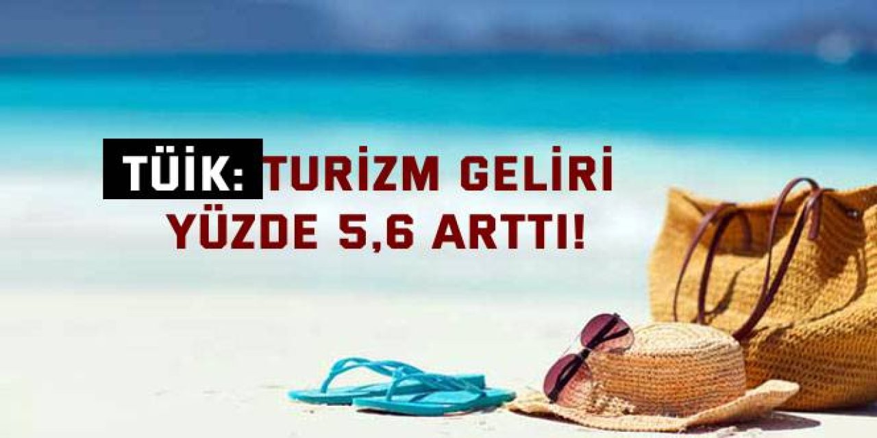 TÜİK: Turizm geliri yüzde 5,6 arttı!