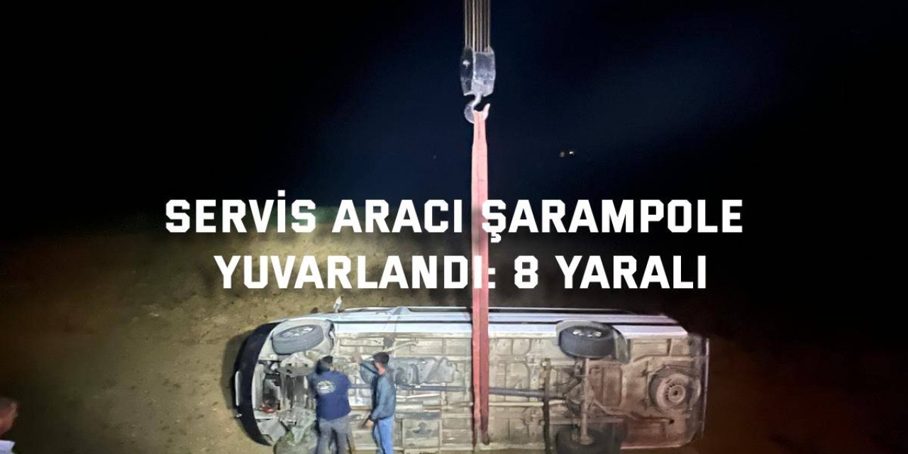Kandıra’da servis aracı şarampole yuvarlandı: 8 yaralı