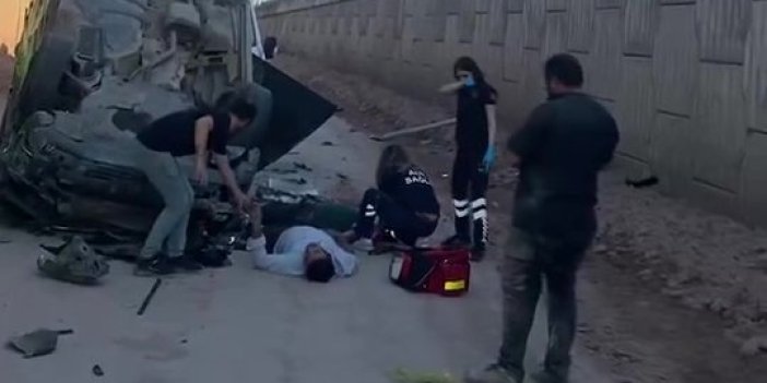 Kocaeli'de feci kaza: Otobandan aşağıya araç uçtu, 2 yaralı
