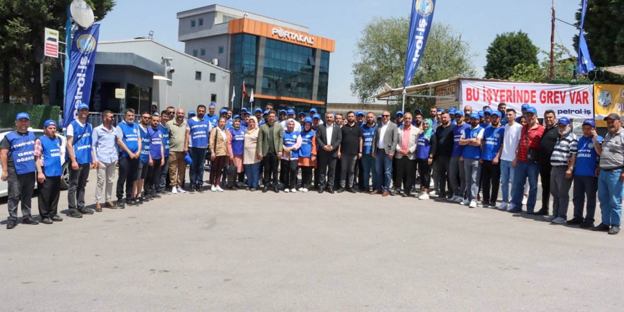CHP’den Grevdeki Portakal  Plastik İşçilerini Ziyaret Etti