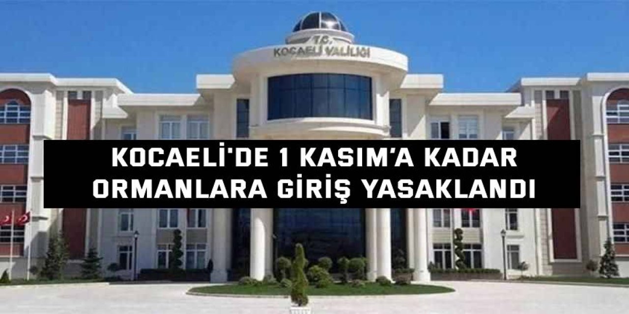 Kocaeli’de 1 Kasım’a kadar ormanlara giriş yasaklandı