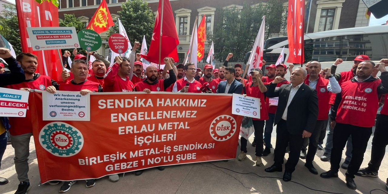 Erlau işçileri Alman Konsolosluğu Önünde Eylem Yaptı!