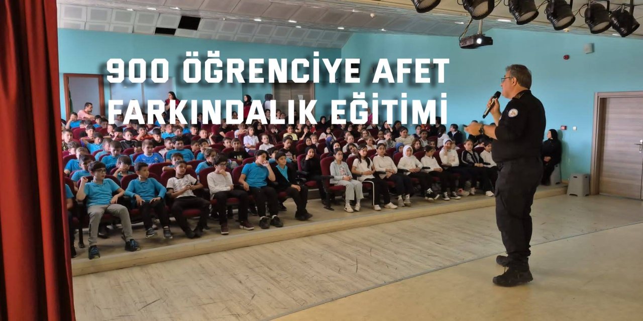 900 öğrenciye afet  farkındalık eğitimi