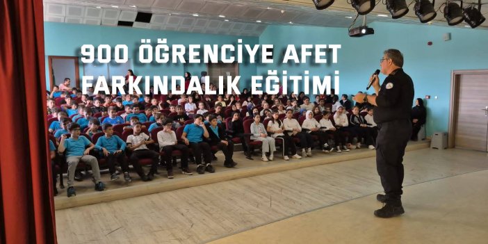 900 öğrenciye afet  farkındalık eğitimi