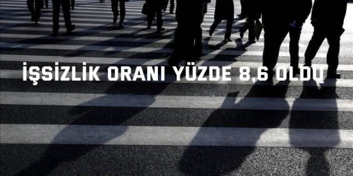 İşsizlik oranı yüzde 8,6 oldu