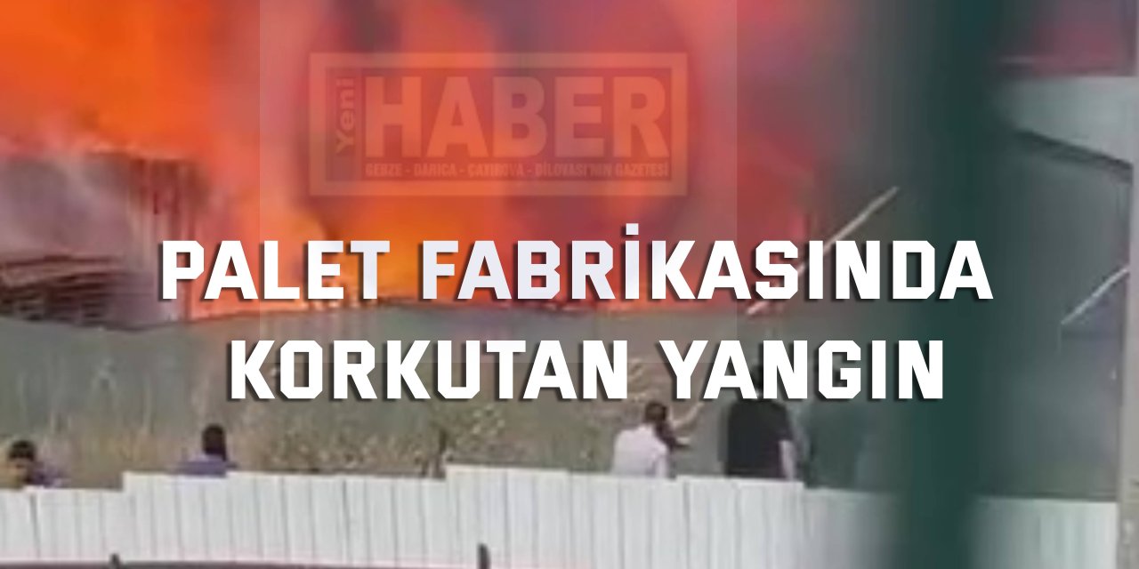 Palet fabrikasında korkutan yangın