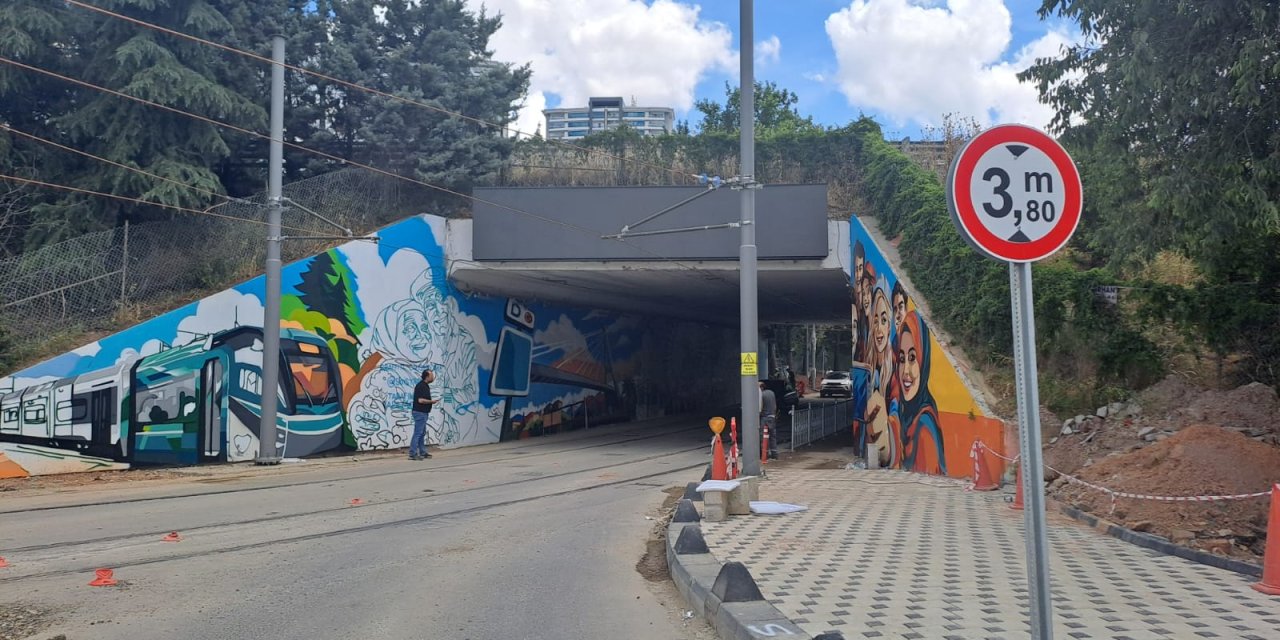 Alikahya bölgesindeki menfez  trafiğe açıldı
