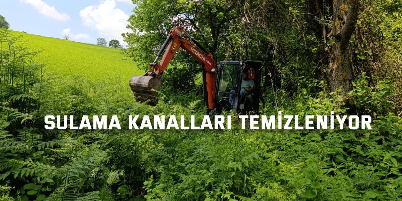 Sulama kanalları temizleniyor