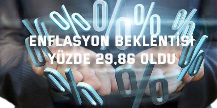 Enflasyon beklentisi yüzde 29,86 oldu