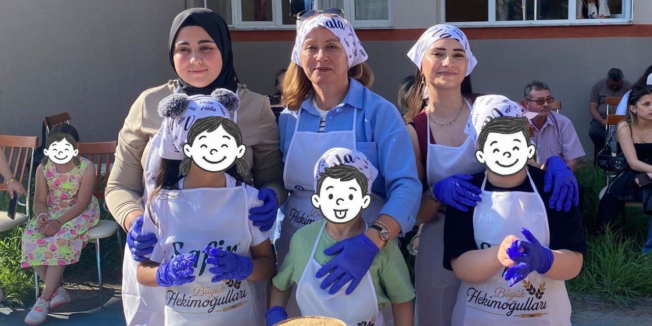 Çocuk yuvasında kalan minikler pasta yapmayı öğrendi