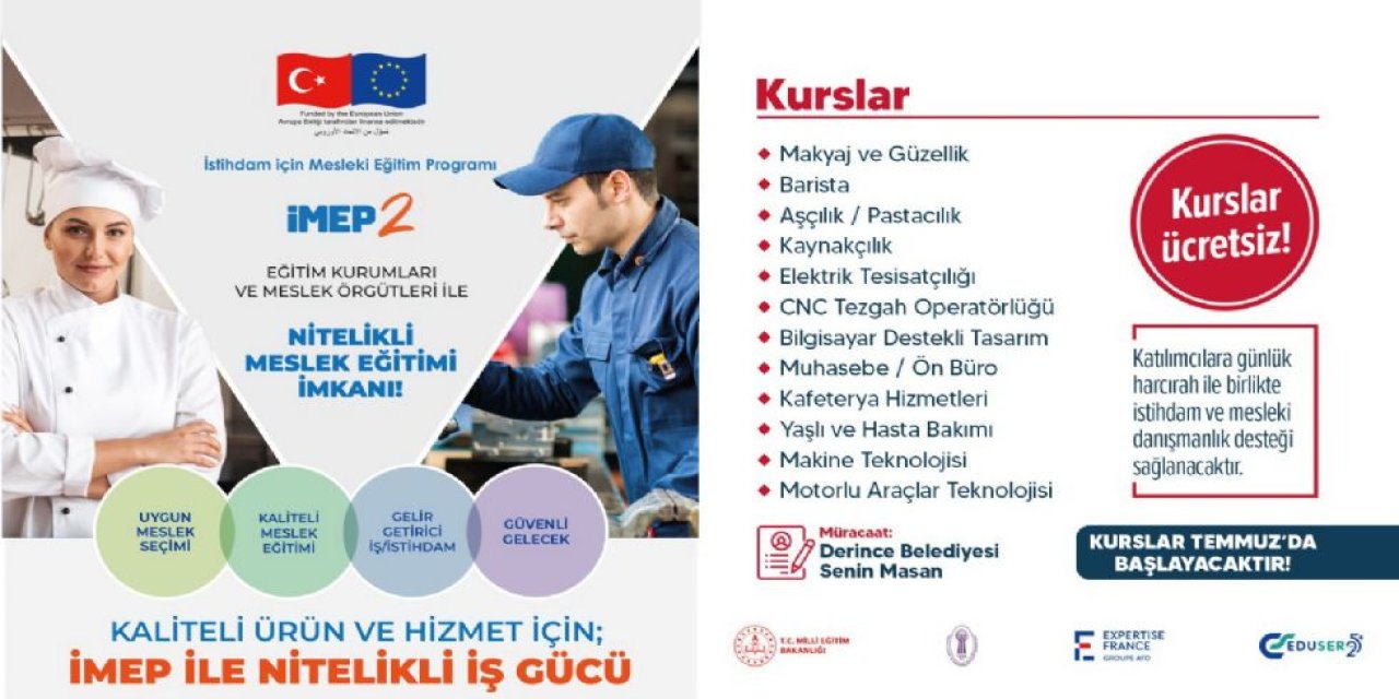 Derince´de Nitelikli İş Gücü İçin Yeni Adım