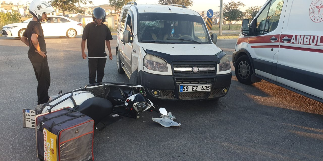 Kaza yapan motosikletli ağır yaralandı