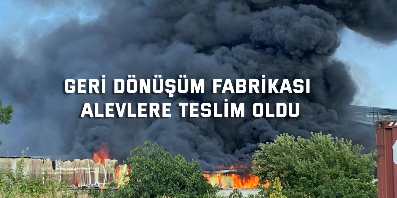 Geri dönüşüm fabrikası alevlere teslim oldu