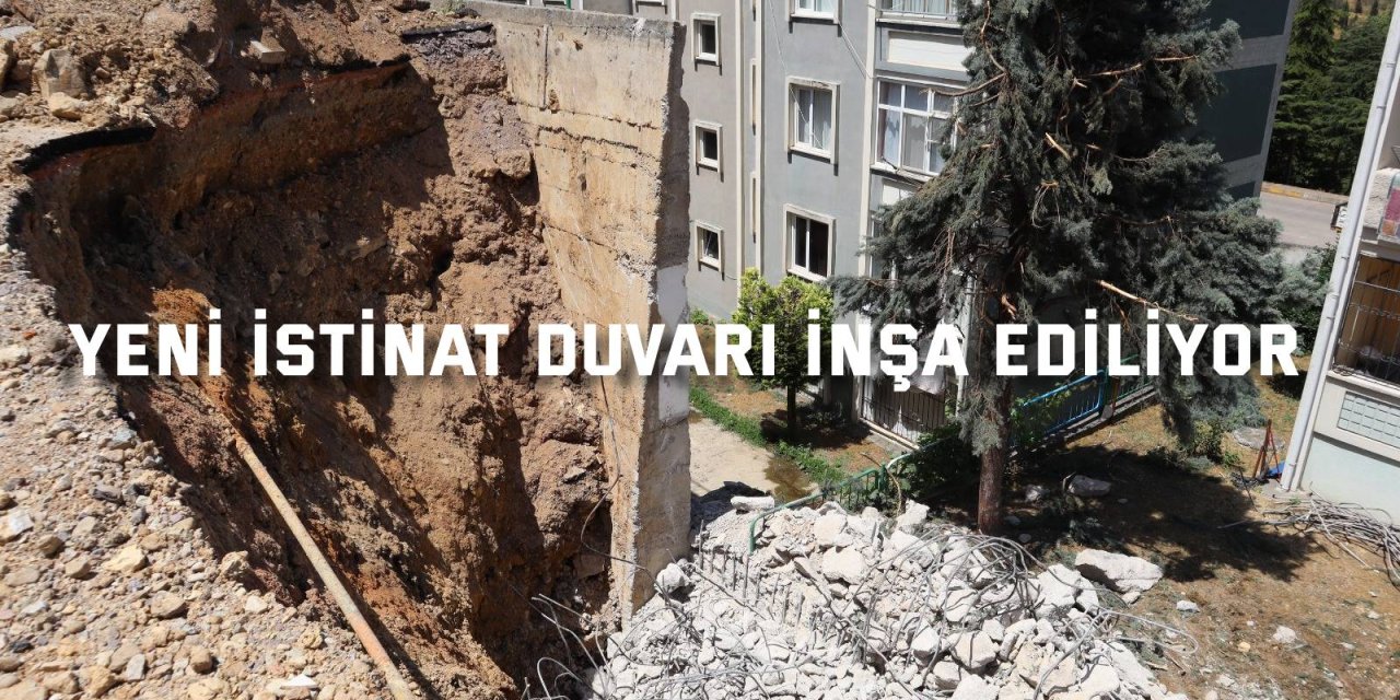 Yeni istinat duvarı inşa ediliyor