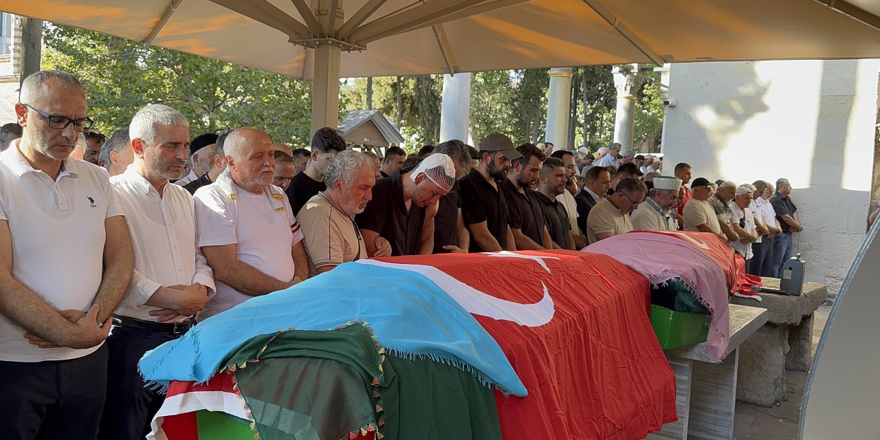 Son yolculuğuna evladıyla uğurlandı