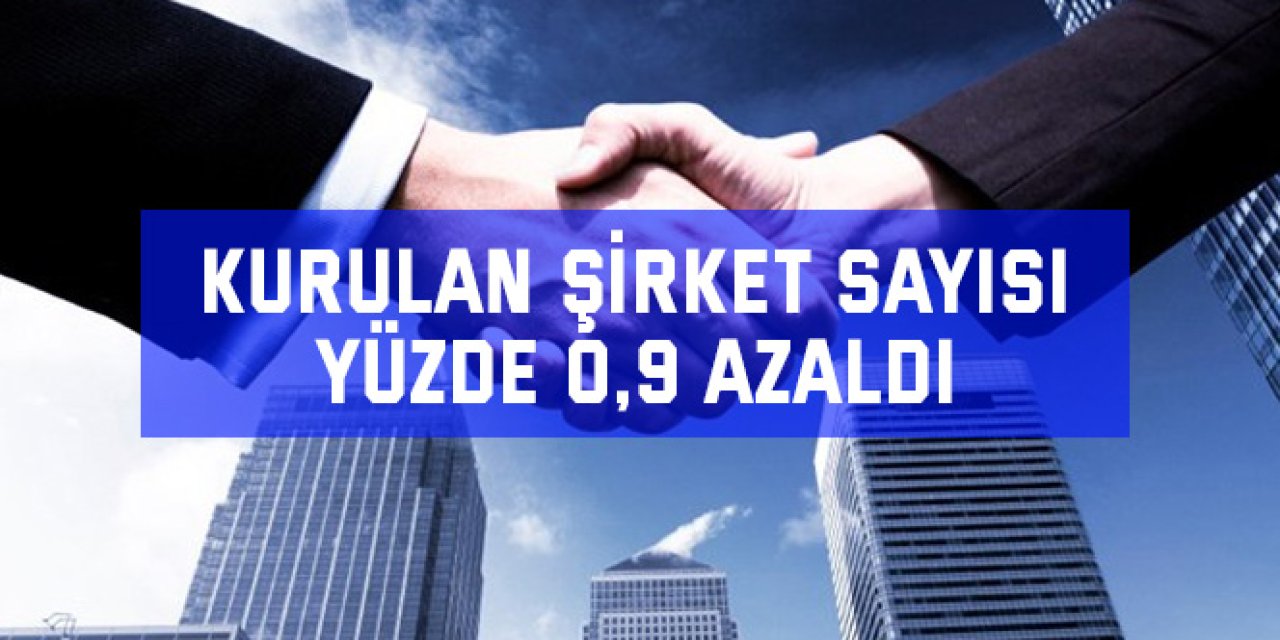 Kurulan şirket sayısı yüzde 0,9 azaldı