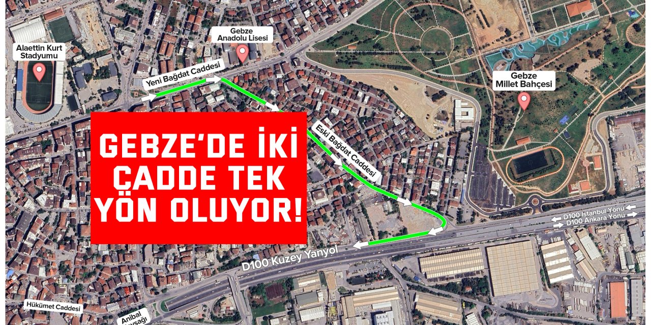 Gebze’de iki cadde  tek yön oluyor!