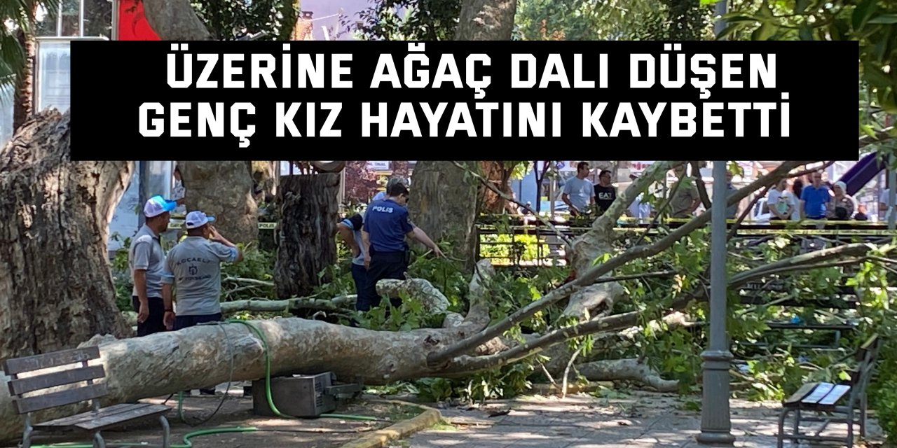 Üzerine ağaç dalı düşen  genç kız hayatını kaybetti