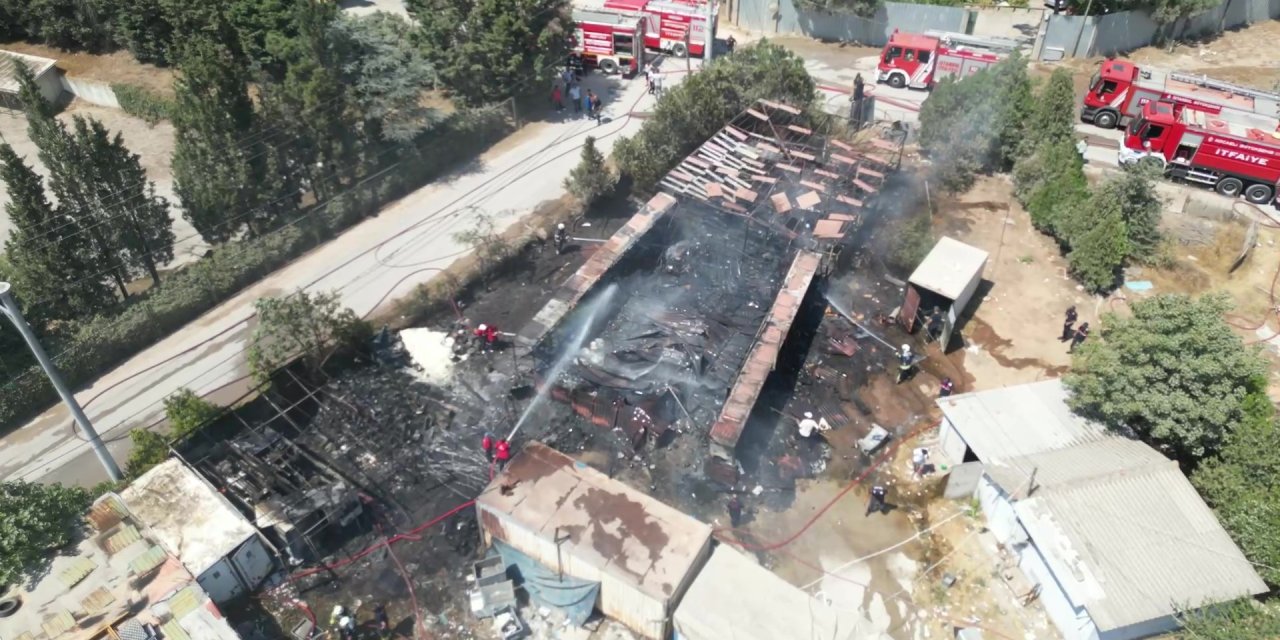 Yediemin otoparkında yangın