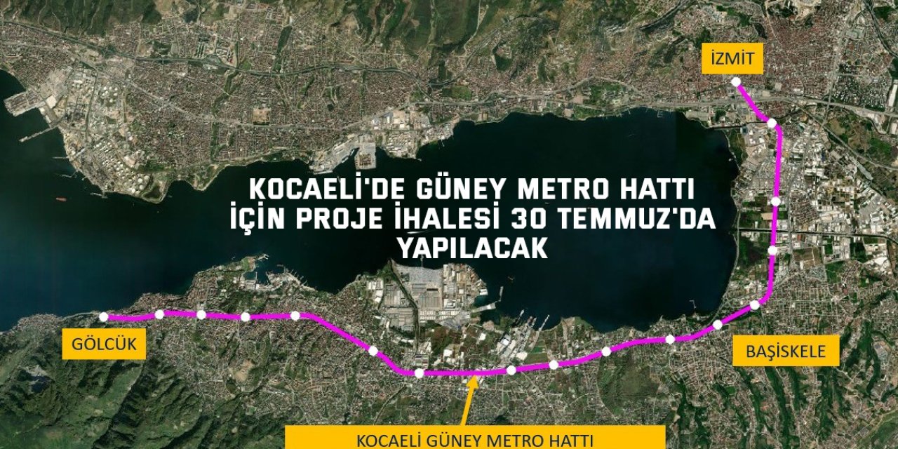 Kocaeli'de güney metro hattı için proje ihalesi 30 Temmuz'da yapılacak