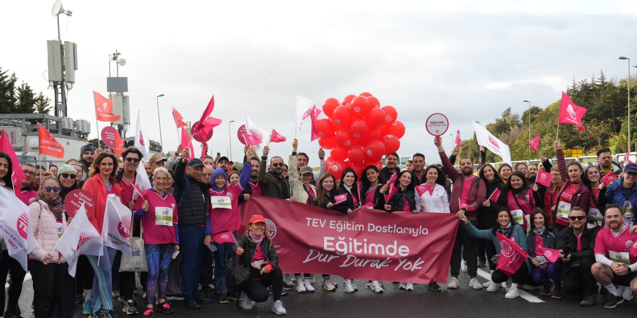 47. İstanbul Maratonu’nda  TEV ile “Eğitimde Dur Durak Yok”