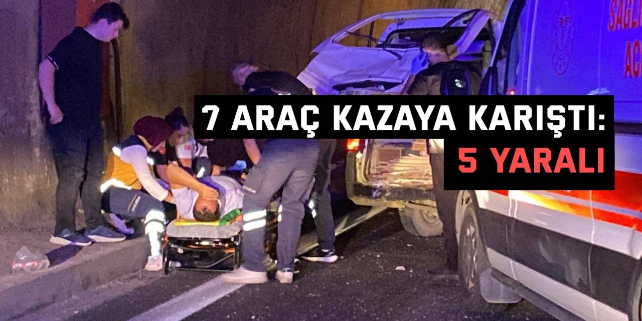 TEM Otoyolu'nda 7 araç kazaya karıştı: 5 yaralı