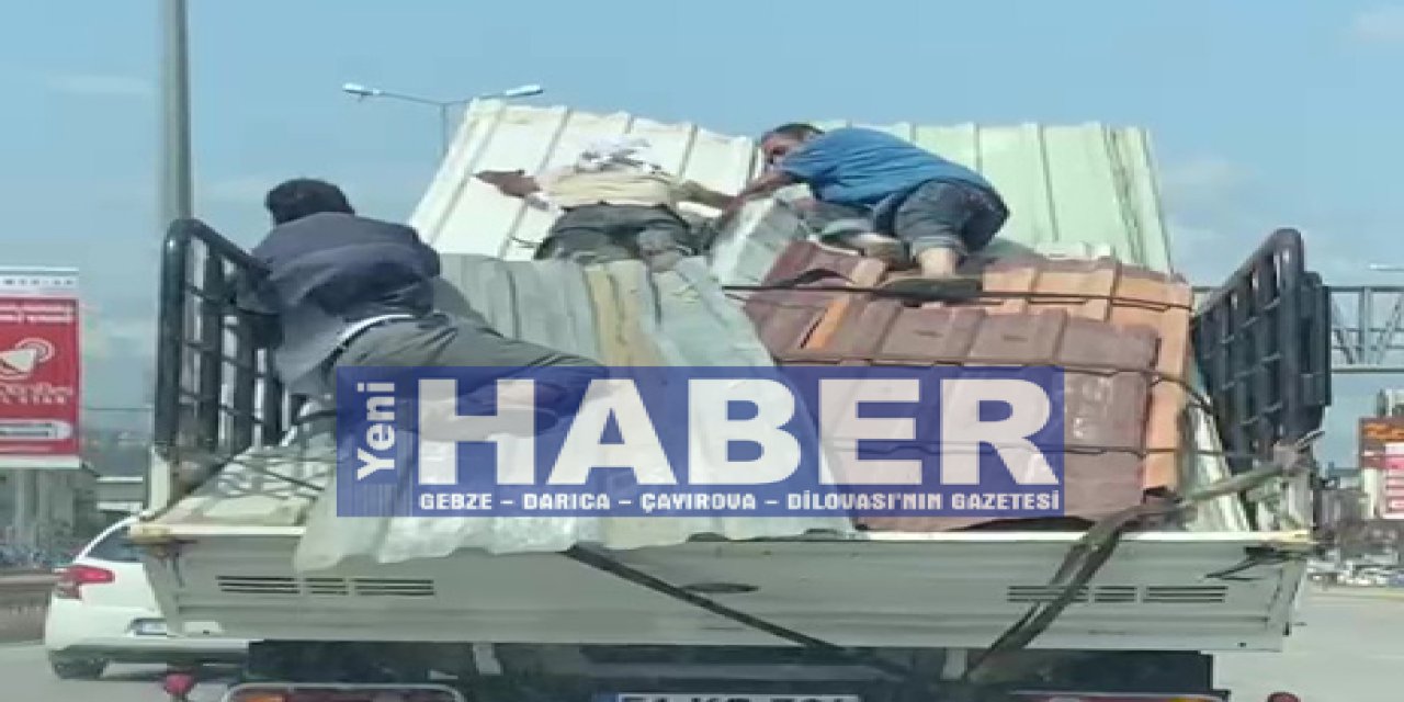 İzmit’te ölümle dans: Demir panellerin üzerinde tehlikeli yolculuk