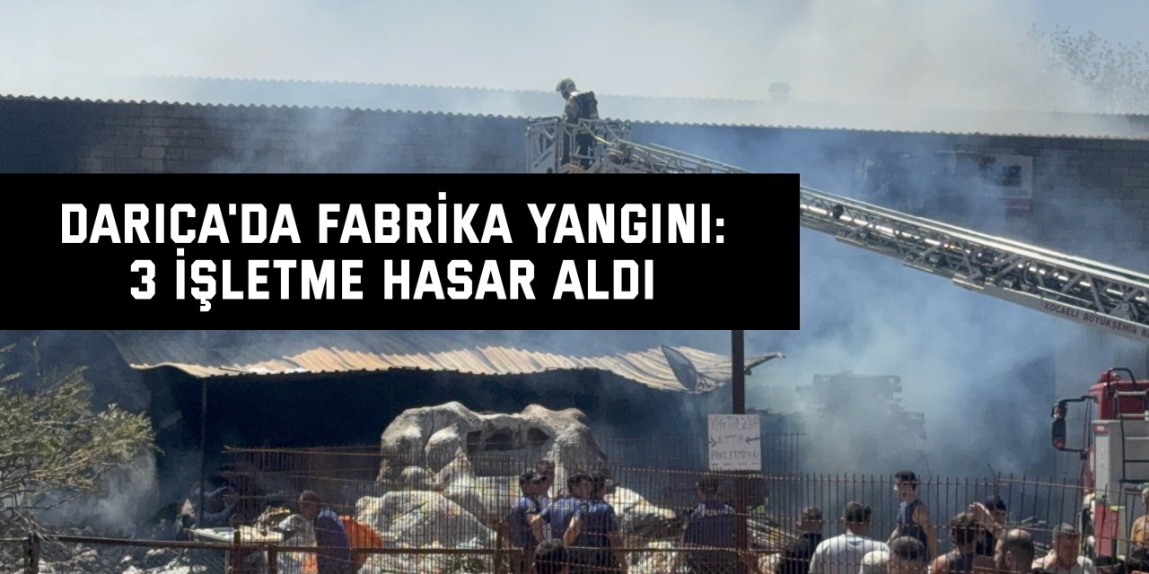 Darıca'da fabrika yangını: 3 işletme hasar aldı