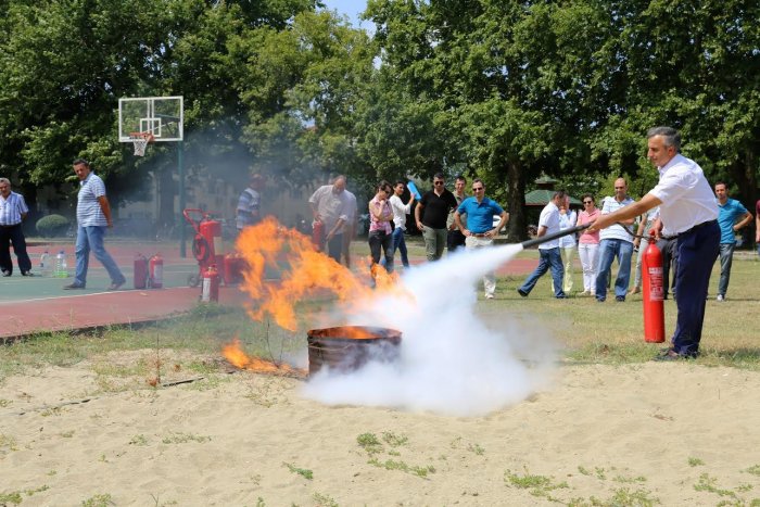 GTÜ personeline yangın eğitimi