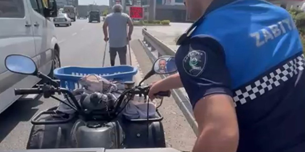ATV’si bozulan özel bireyin imdadına zabıta yetişti