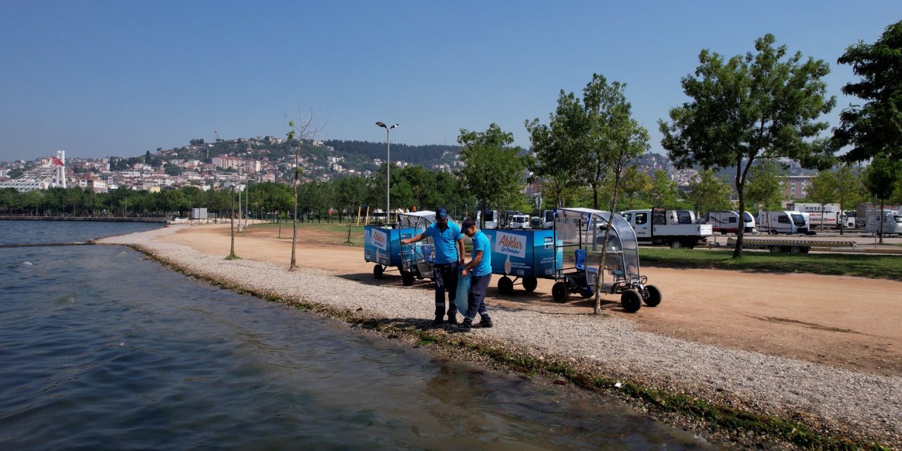 Kocaeli sahilleri pırıl pırıl