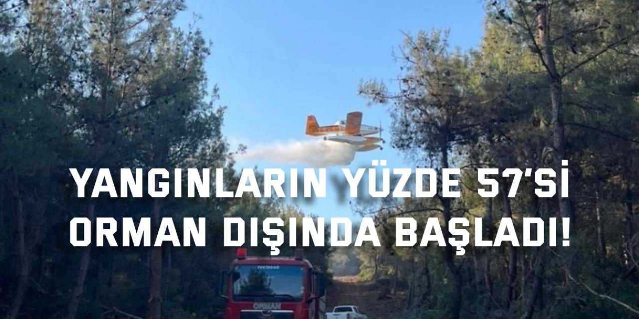 Yangınların yüzde 57’si  orman dışında başladı!