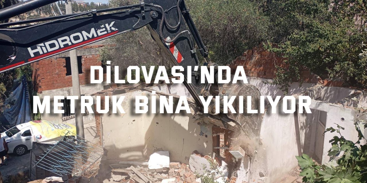Dilovası’nda Metruk Bina Yıkılıyor