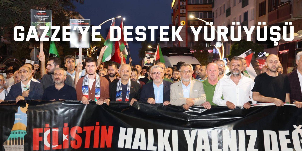 Gebze’de Gazze’ye Destek Yürüyüşü