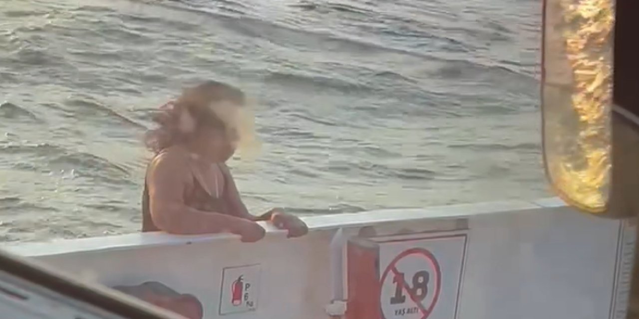 FERİBOTTAN DENİZE ATLAMIŞTI    Yolcunun görüntüleri ortaya çıktı