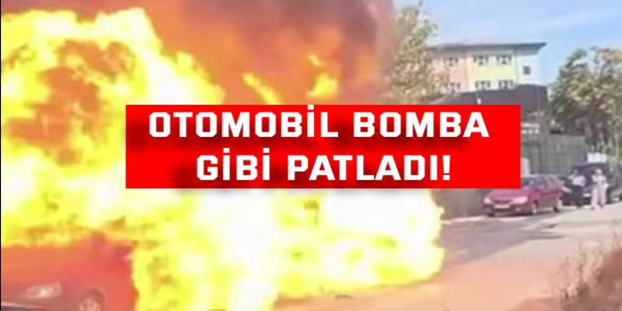 Otomobil bomba gibi patladı!
