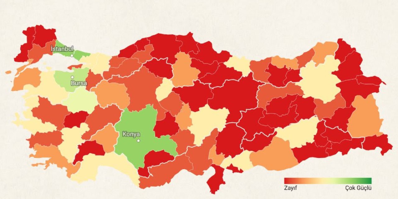 AKILLI ŞEHİR SKORLARI    Konya, İstanbul ve Bursa “Güçlü” Kategorisinde