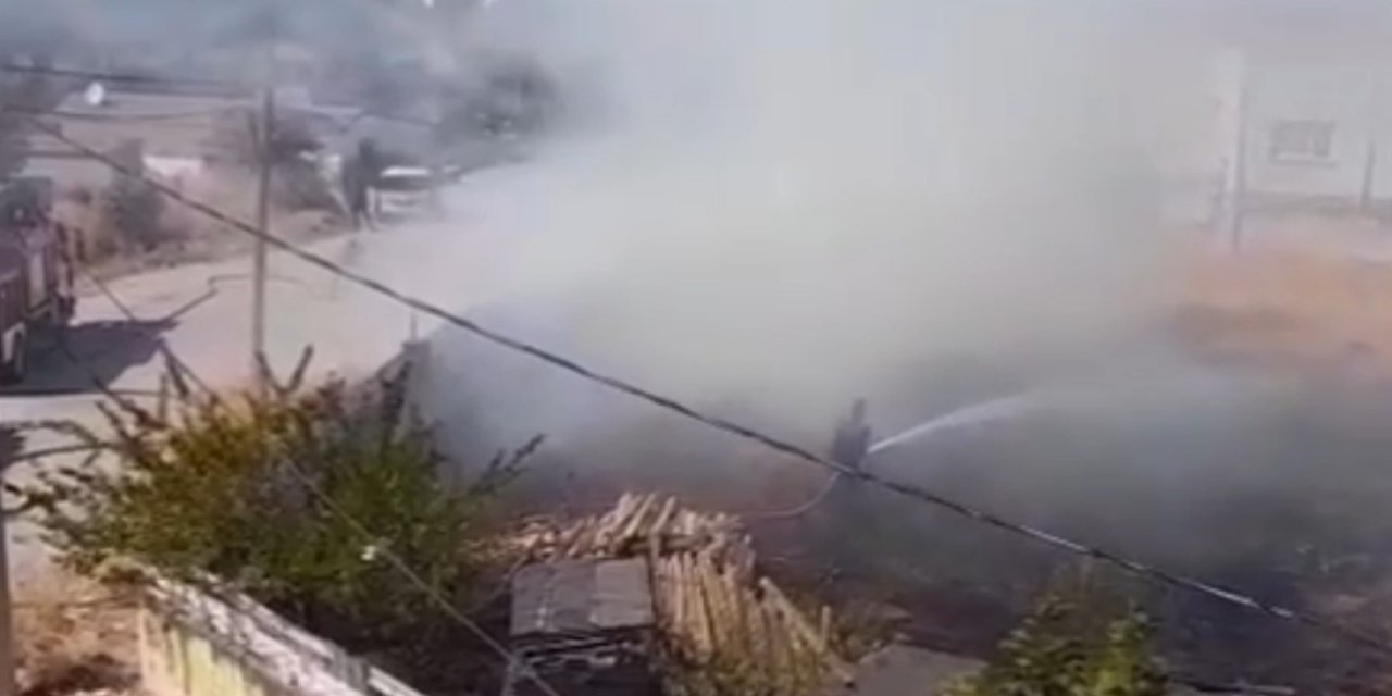 Otluk alanda korkutan yangın