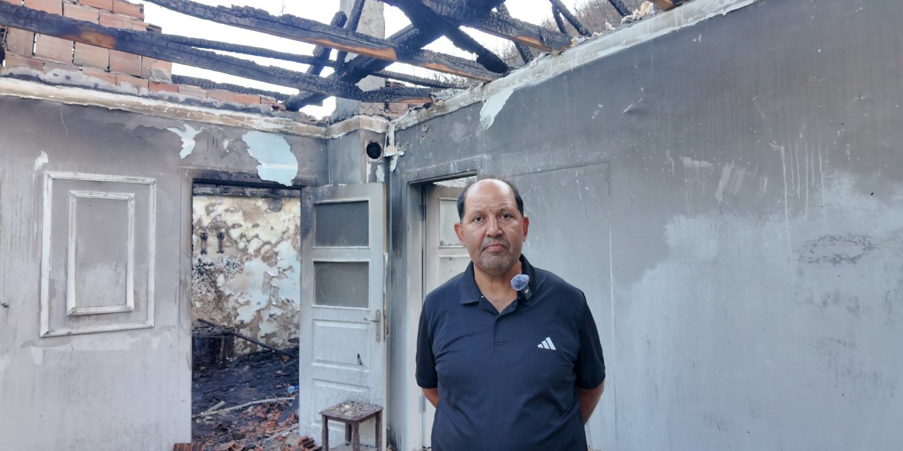 Evi yanan vatandaşa yardım eli