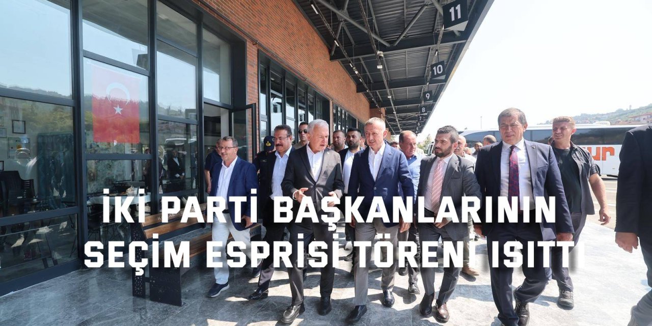 İki parti başkanlarının seçim esprisi töreni ısıttı