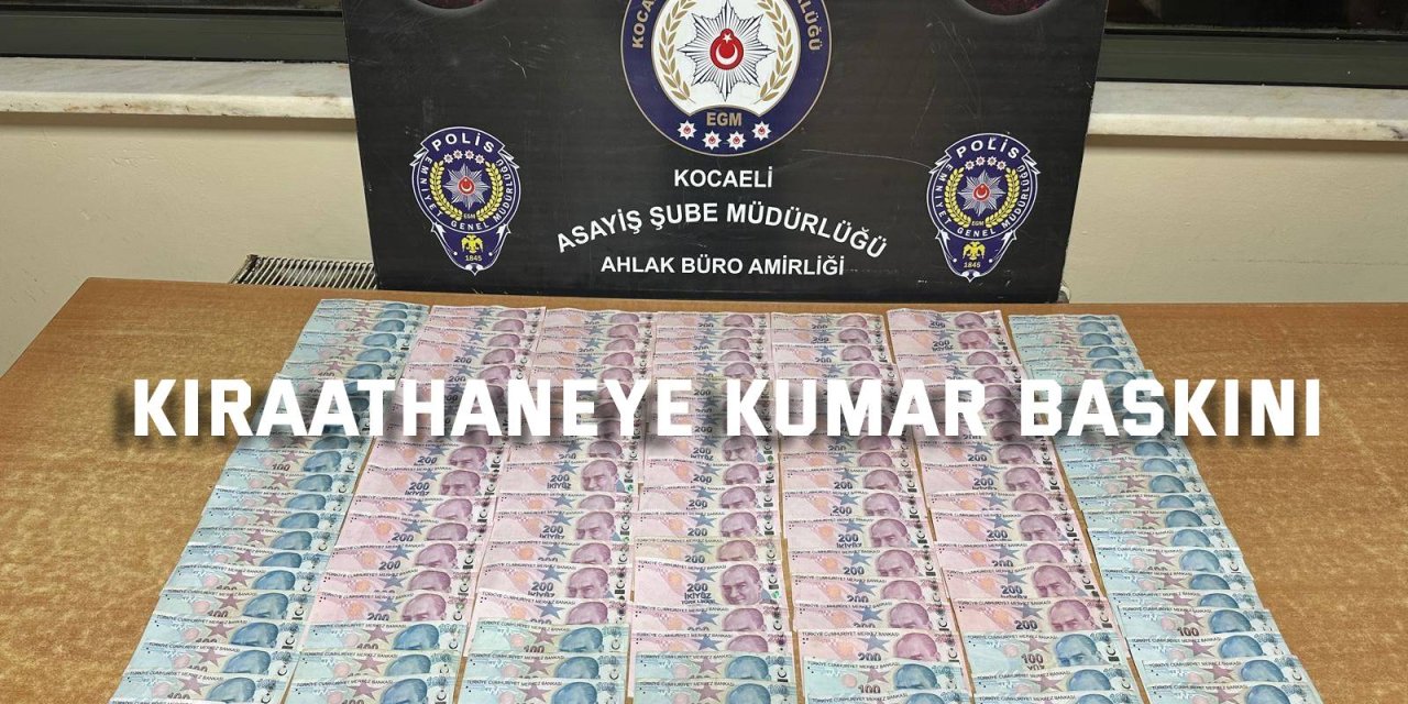 Kıraathaneye kumar baskını